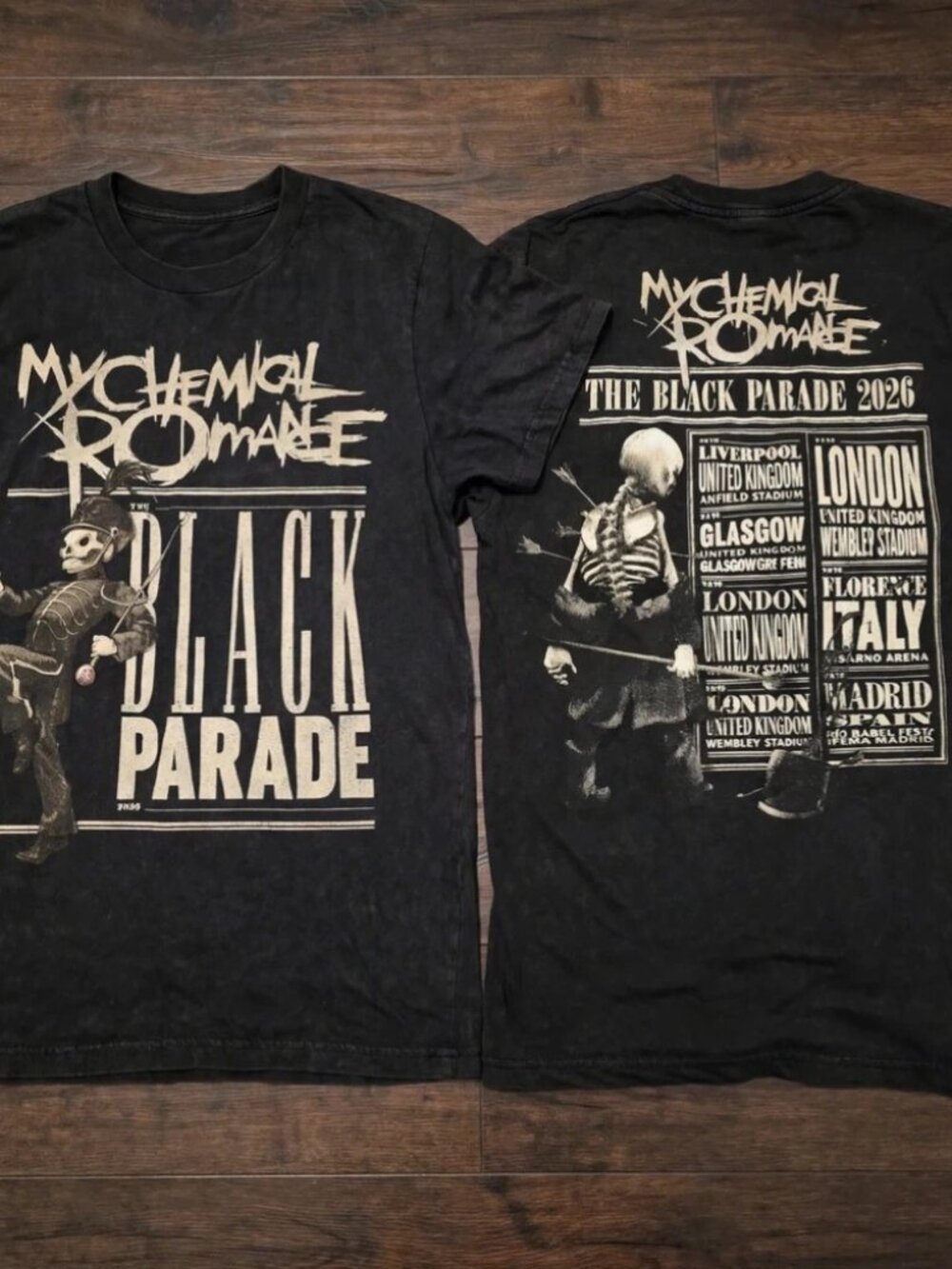 My Chemical Romance T-Shirt Black Parade 2026 UK Tour Black Tee